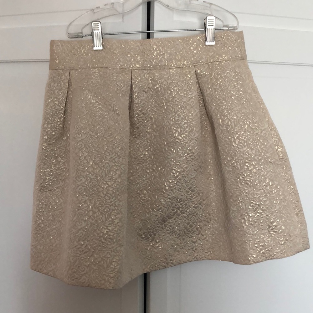 Gold pleated skirt